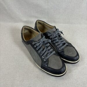 Cole Haan Black Leather Vartan Sport Canvas Sneakers Size 14 C12714
